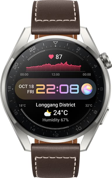 Huawei Watch 3 Pro Classic Edition älykello 48 mm (ruskea)