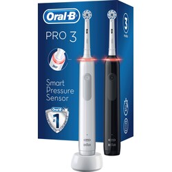 Oral-B Pro3 3900N sähköhammasharja tuplapakkaus 291503 (musta/valkoi.)