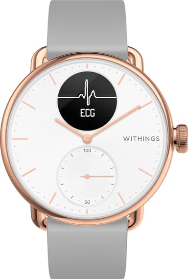 Withings ScanWatch hybridiälykello 38 mm (ruusukulta)