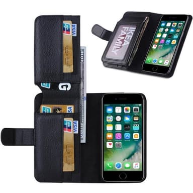 Multi lompakkokotelo 7-kortti Apple iPhone 7/8  - musta