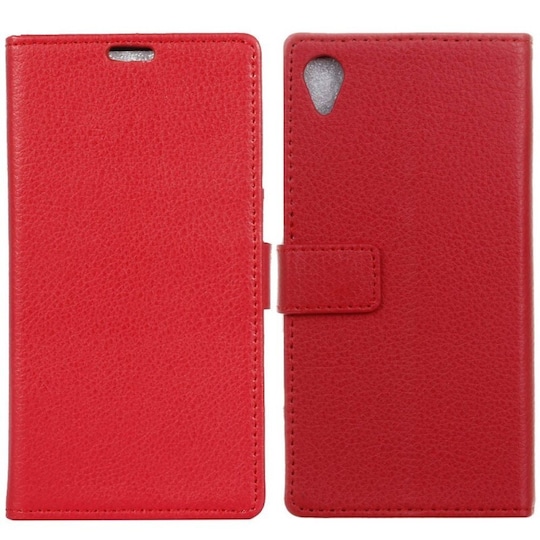 Lompakkokotelo 2-kortti Sony Xperia XA1 Ultra (G3221)  - punainen