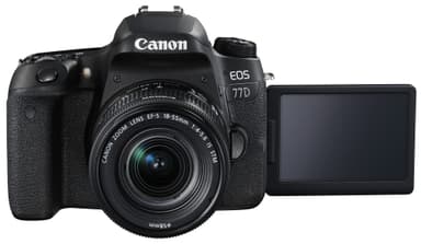 Canon EOS 77D järjestelmäkamera + 18-55mm IS STM obj.