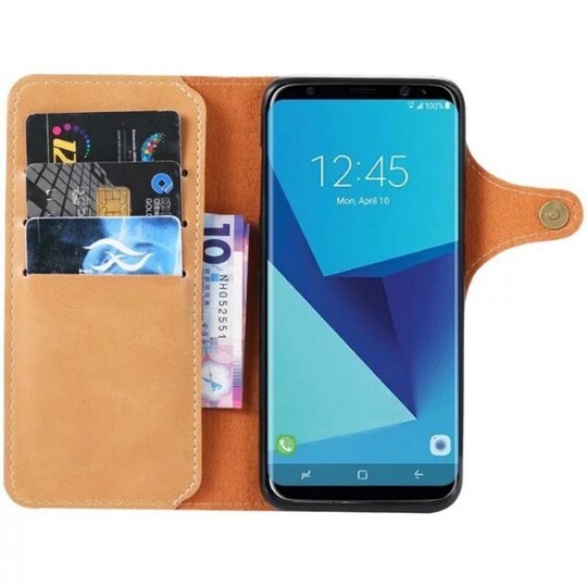 Retro lompakkokotelo Samsung Galaxy S8 (SM-G950F)  - Vaaleanruskea