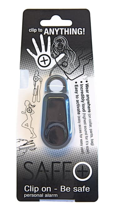 Safe+ Clip henkilökohtainen turvahälytin (musta)