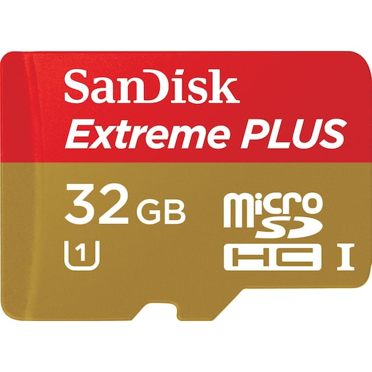 SanDisk Extreme Plus M muistikortti ja sovitin 32 GB