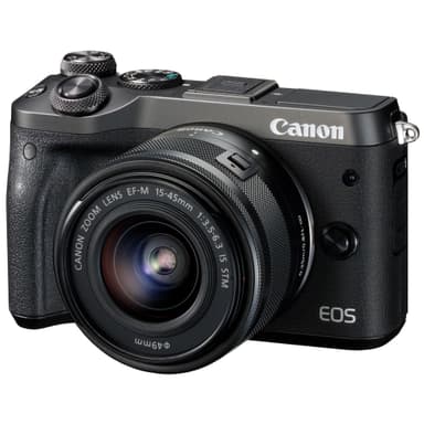 Canon EOS M6 järjestelmäkamera + 15-45mm objektiivi Canon EOS M6 järjestelmäkamera + 15-45mm objektiivi