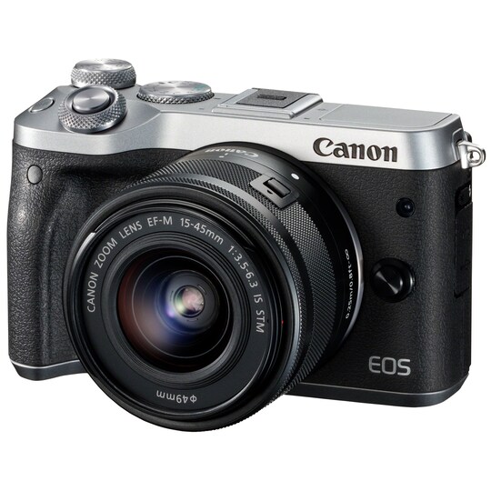 Canon EOS M6 järjestelmäkamera + 15-45mm objektiivi