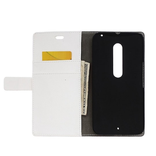 Lompakkokotelo 2-kortti Motorola Moto X Style (XT1570)  - valkoinen