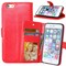 Lompakkokotelo 3-kortti Apple iPhone 6, 6S  - punainen