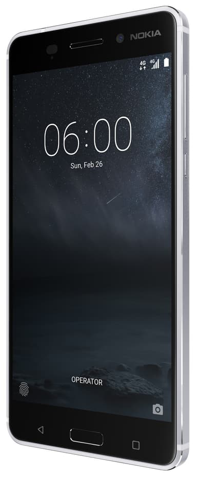 Nokia 6 älypuhelin (hopea)
