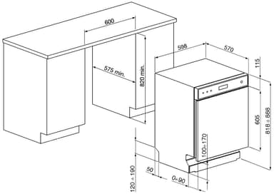 Smeg astianpesukone LSP252CSX