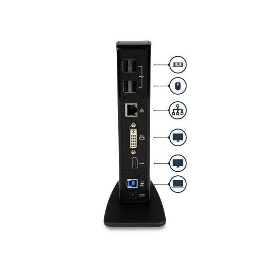 StarTech.com USB3SDOCKHD, Langallinen, USB 3.2 Gen 1 (3.1 Gen 1) Type-B, 3,5 mm, USB A-tyyppi, 10,10