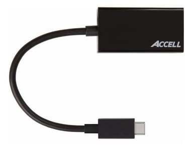 Accell USB-C - HDMI 2.0a -sovitin, 4096x2160, 60Hz, HDCP 1.3, 0.15m, sv