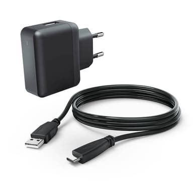 HAMA Virta adapteri USB-C Nintendo Switch/Switch Lite Svart