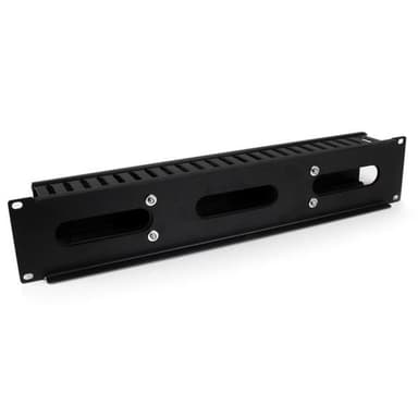 StarTech.com CMDUCT2U, Kaapelin hallintapaneeli, Musta, Muovi, Terästä, 2U, EIA RS310-D, CE, TAA, REACH