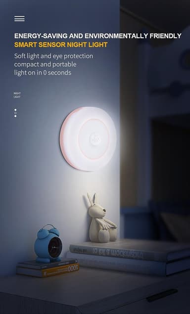 LED-lamppu PIR-liiketunnistimella Valkoinen / punainen