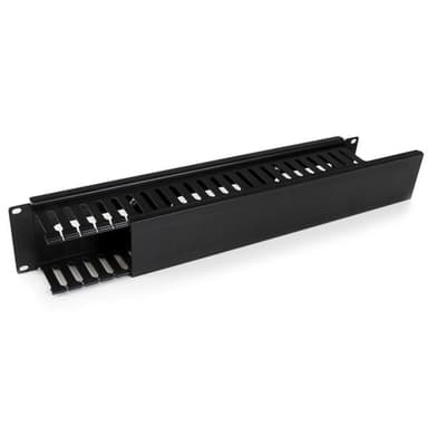 StarTech.com CMDUCT2U, Kaapelin hallintapaneeli, Musta, Muovi, Terästä, 2U, EIA RS310-D, CE, TAA, REACH