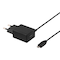 DELTACO Seinälaturi 230V - 5V USB, 2.1A, 1x USB Micro B, 1m, musta