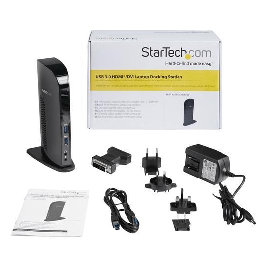 StarTech.com USB3SDOCKHD, Langallinen, USB 3.2 Gen 1 (3.1 Gen 1) Type-B, 3,5 mm, USB A-tyyppi, 10,10
