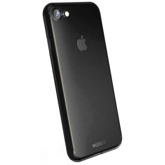 Nudient iPhone 8/7/6/SE Gen. 2 suojakuori (musta/läpikuultava)