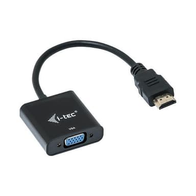 i-tec HDMI2VGAADA, 0,15 m, HDMI, VGA, Uros, Naaras, 1920 x 1080 pikseliä