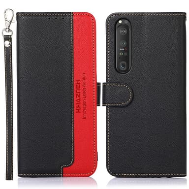 KHAZNEH puhelimen kansi Sony Xperia 1 III - punainen/musta