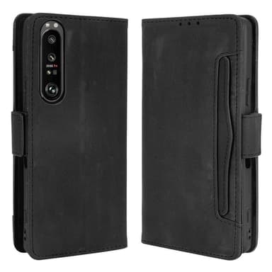 Lompakkoteline Käännettävä Puhelinkotelo Sony Xperia 1 III - Musta