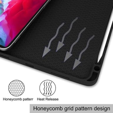 iPad Pro 11 2021 kolminkertainen jalustan tablettikotelo - musta