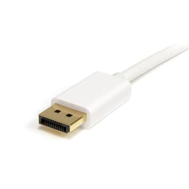 StarTech.com 2 m Mini DisplayPort/DisplayPort, 2 m, mini DisplayPort, DisplayPort, Valkoinen, Kulta, Uros/uros