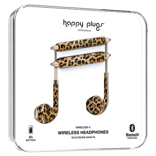 Happy Plugs Wireless II langattomat in-ear kuulokkeet (leopardi)