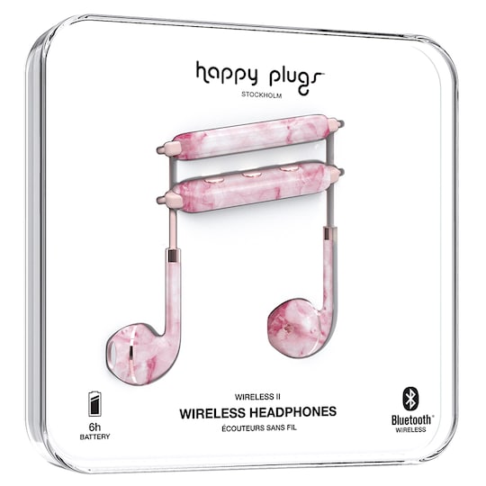 Happy Plugs Wireless II langattomat in-ear kuulokkeet (pink marble)