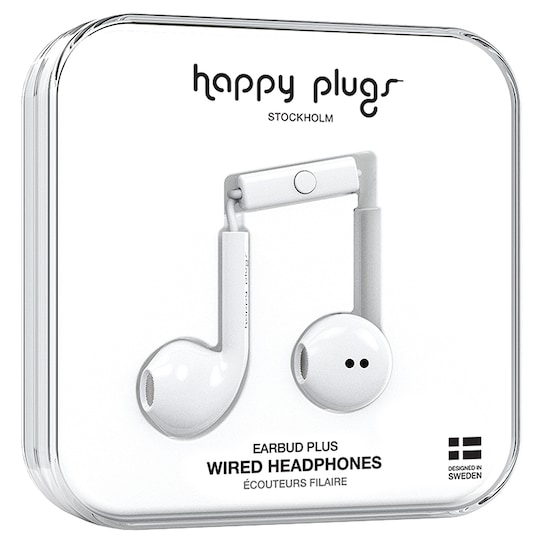 Happy Plugs Earbud Plus in-ear kuulokkeet (valkoinen)