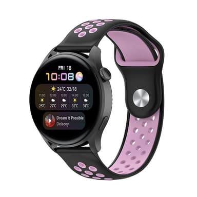 EBN Sport Rannekoru Huawei Watch 3 Pro - Musta/vaaleanpunainen