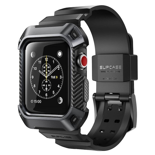 SUPCASE UB Pro rannekoru Apple Watch 42mm - Musta