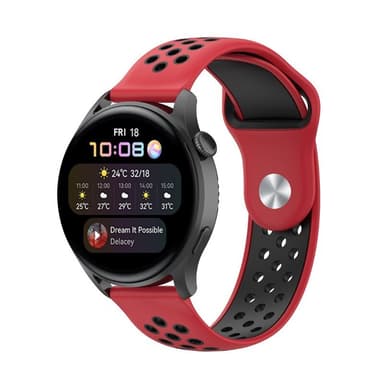 EBN Sport Rannekoru Huawei Watch 3 Pro - Punainen/musta