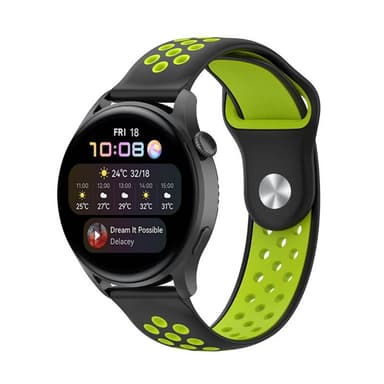 EBN Sport Rannekoru Huawei Watch 3 Pro - Musta/Vihreä