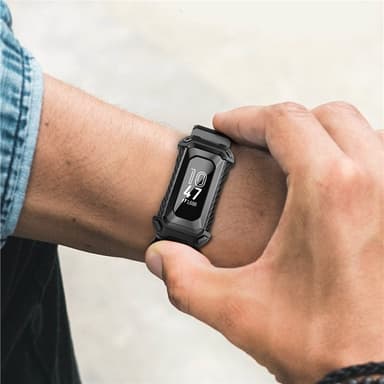 SUPCASE UB Pro urheilurannekoru Fitbit Inspire 2 - Musta