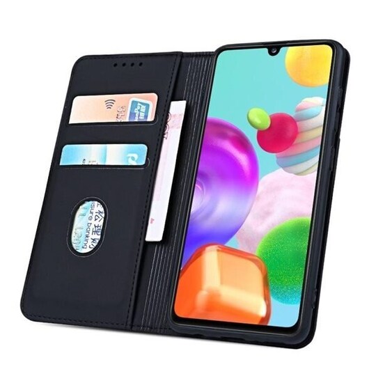 Matkapuhelinkotelo korttitaskulla ja magneettikiinnikkeellä Samsung Galaxy A41