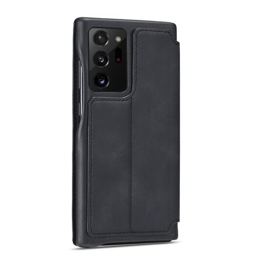 Nahkainen flip suoja korttitaskuilla Samsung Galaxy Note20 Ultra Musta