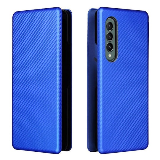 Carbon Flipcase kuori Samsung Galaxy Z Fold 3  - sininen