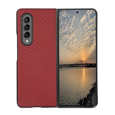Hiilikuituinen kuori Samsung Galaxy Z Fold 3  - punainen