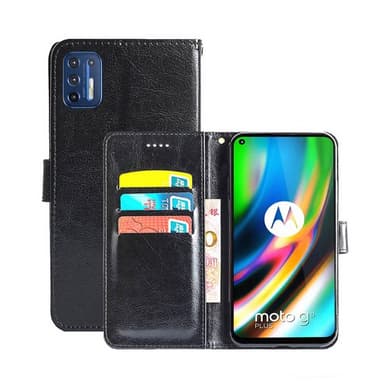 Lompakkokotelo 3-kortti Motorola Moto G9 Plus  - musta