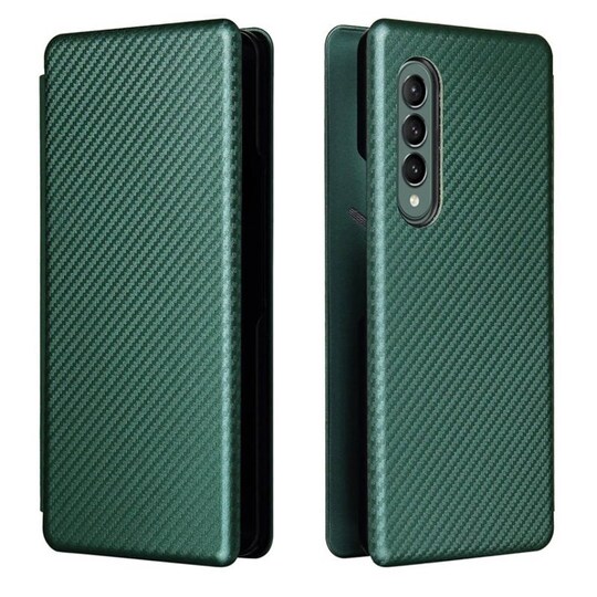 Carbon Flipcase kuori Samsung Galaxy Z Fold 3  - vihreä