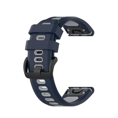 Garmin Fenix3 / 6X / 5X rannekoru silikoniharmaa / sininen