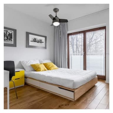 Kattotuuletin valolla Techbrey Modern 40W A+ 7W 490 Lm (3000-3500K lämmin valkoinen)