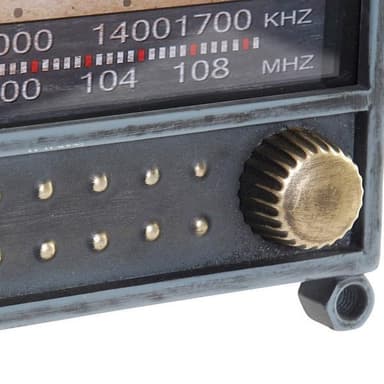 Stalinis laikrodis DKD Home Decor Metalli Puu MDF Radio (26 x 7 x 21 cm)