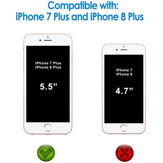 Näytönsuoja iPhone 7 plus / iPhone 8 plus Karkaistu lasi 3 kpl