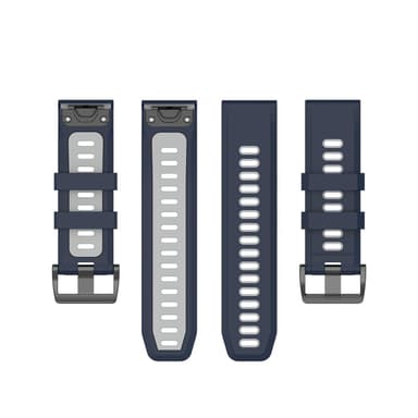 Garmin Fenix 5/6 rannekoru silikoniharmaa / sininen