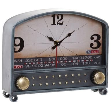 Stalinis laikrodis DKD Home Decor Metalli Puu MDF Radio (26 x 7 x 21 cm)