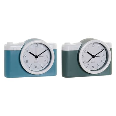 Stalinis laikrodis DKD Home Decor Herätyskello Kamera PVC (2 pcs) (13.6 x 4.6 x 9.6 cm)